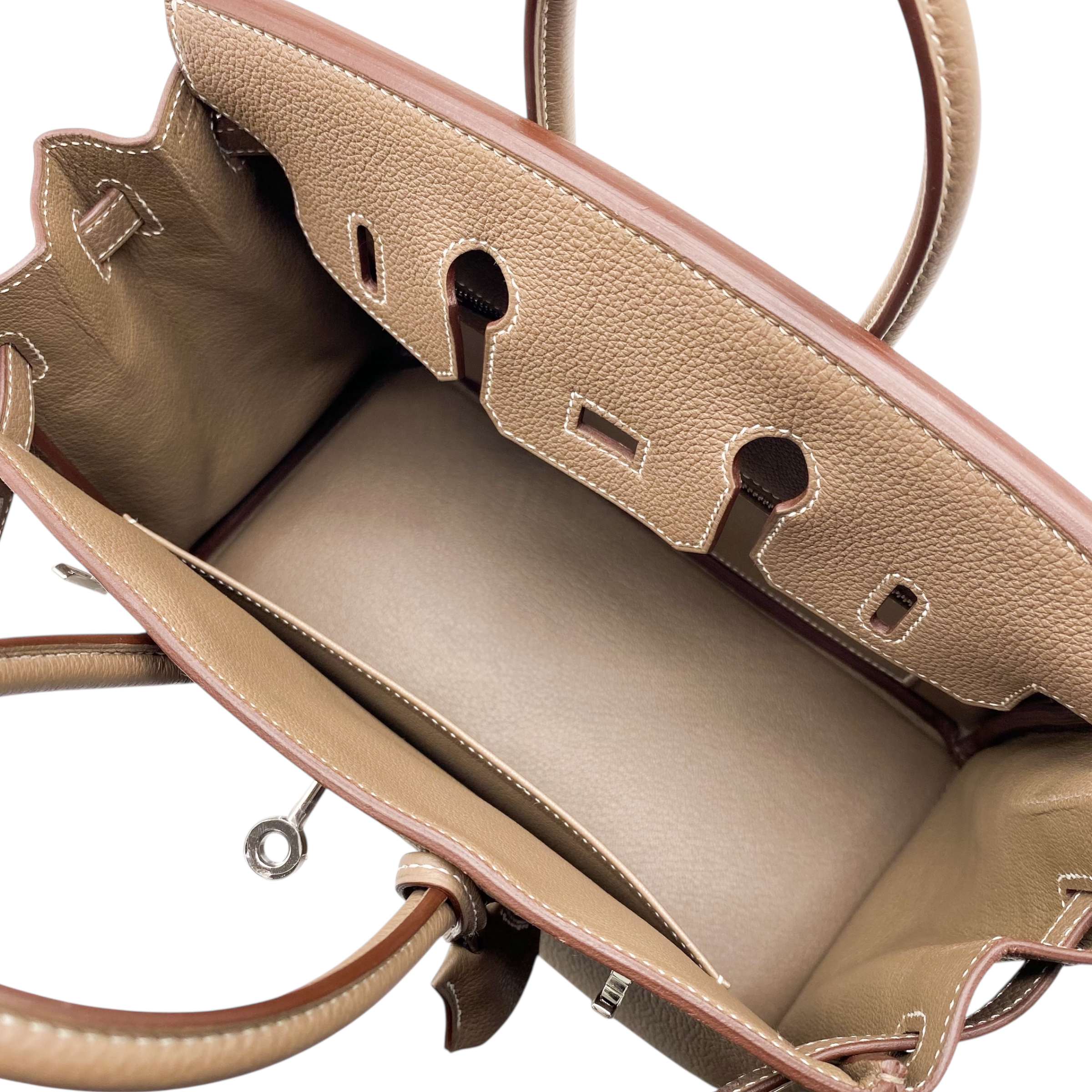 Hermes Birkin 25 Etoupe Togo Palladium Hardware