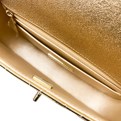 Chanel Gold Mirror Hollywood Boulevard Mini Flap Bag