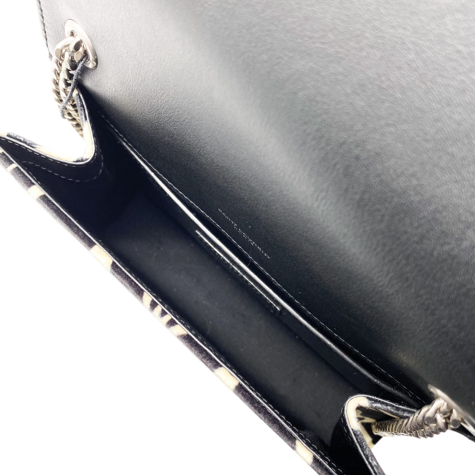 Saint Laurent Nero Beige Zebra Small Kate Bag