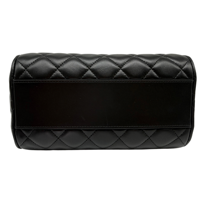Chanel Boston Bolide Black Bag with Laser Label Acrylic Handle