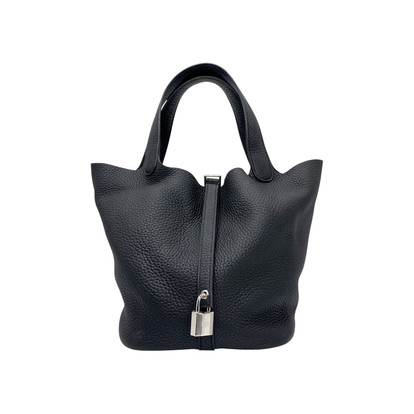 Hermes Picotin 22 Black Clemence Palladium Hardware