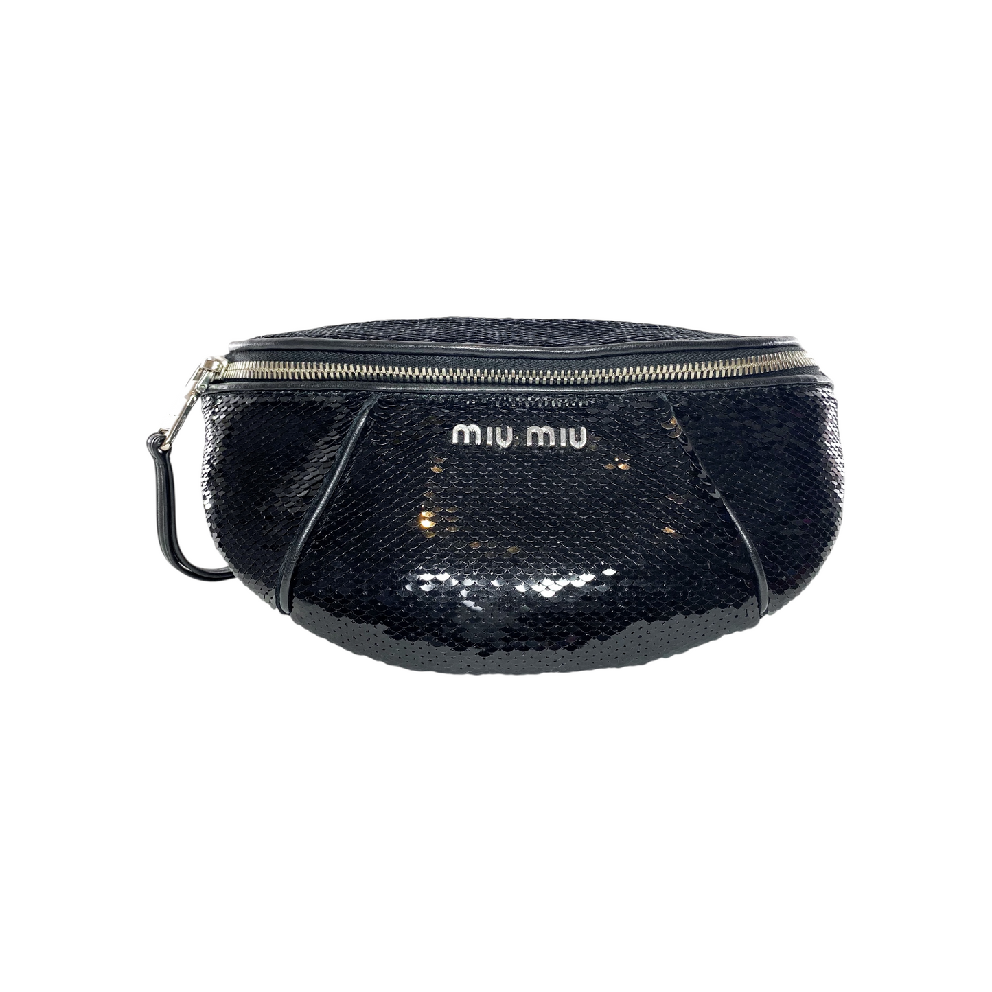 Miu Miu Black Sequin Waist Bag