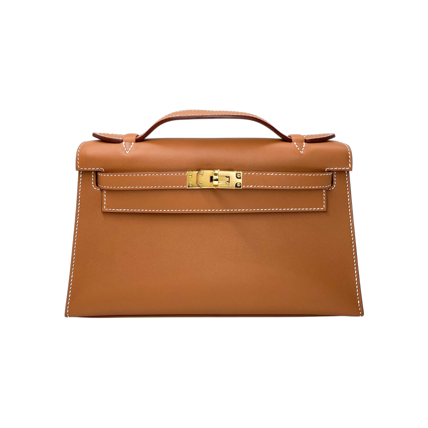 Hermes Kelly Pochette Gold Swift Gold Hardware