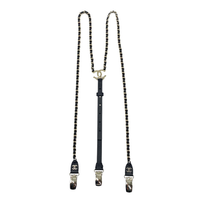 Chanel Black Chain Suspenders