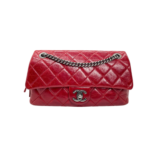 Chanel Red Glazed Duo Color Flap Bag