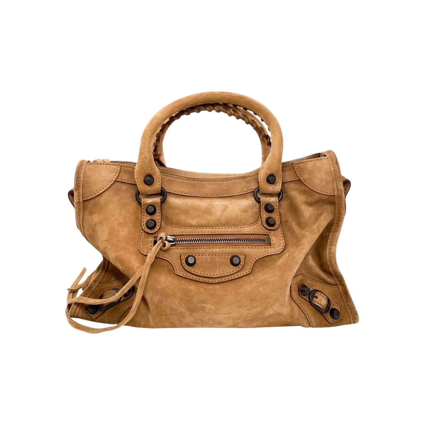 Balenciaga Camel Suede Small City Bag