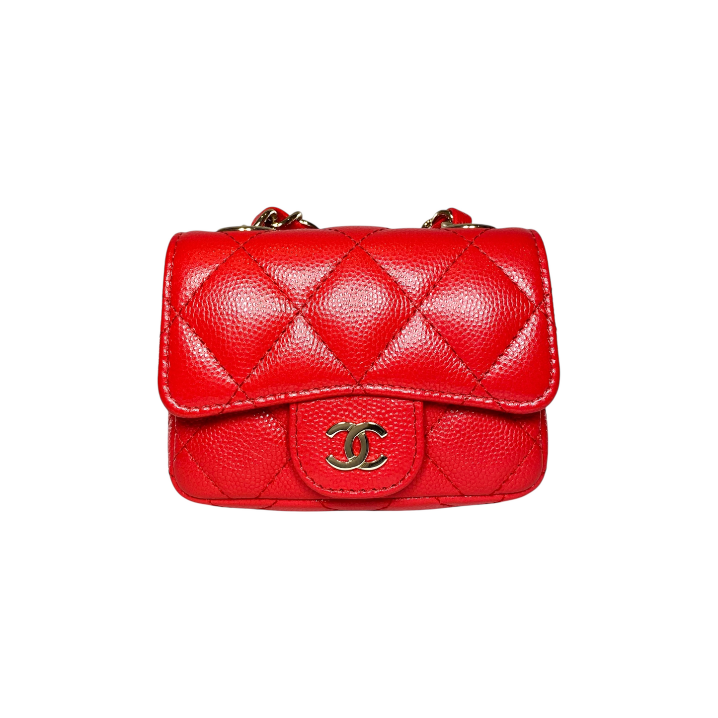 Chanel Red Mini Flap Bag Charm