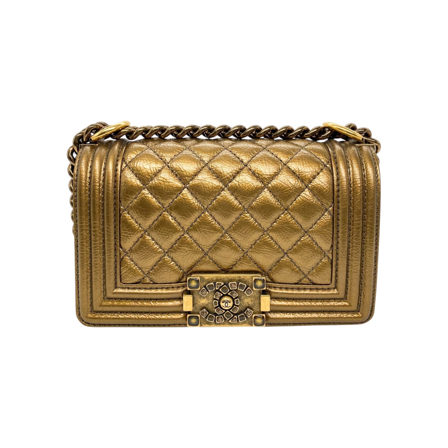 Chanel Gold Small Boy Bag