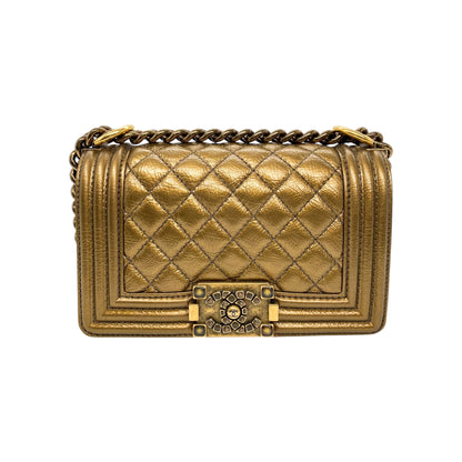 Chanel Gold Small Boy Bag