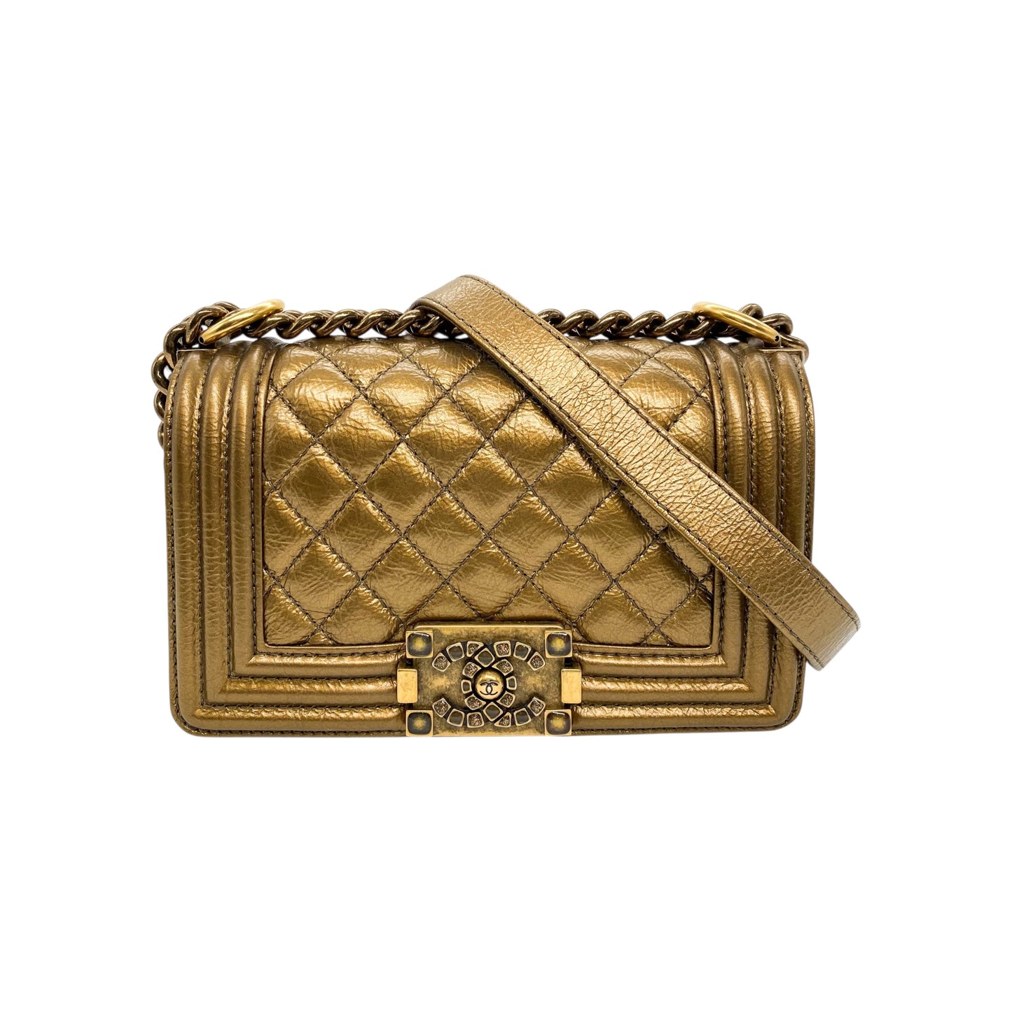Chanel Gold Small Boy Bag