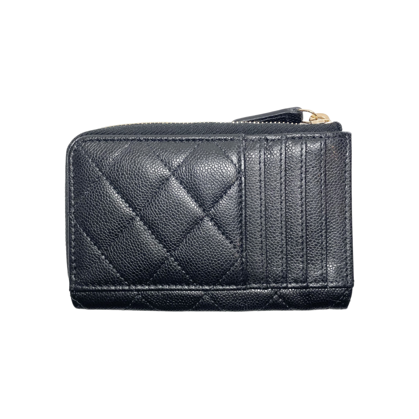Chanel Black CC Zip Card Holder