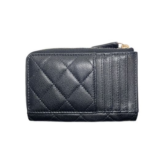 Chanel Black CC Zip Card Holder