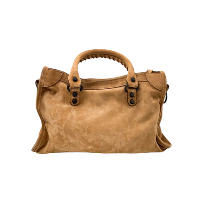Balenciaga Camel Suede Small City Bag