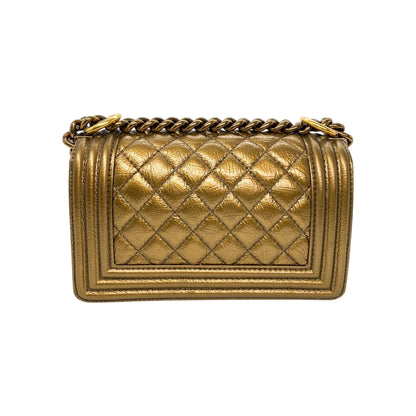 Chanel Gold Small Boy Bag
