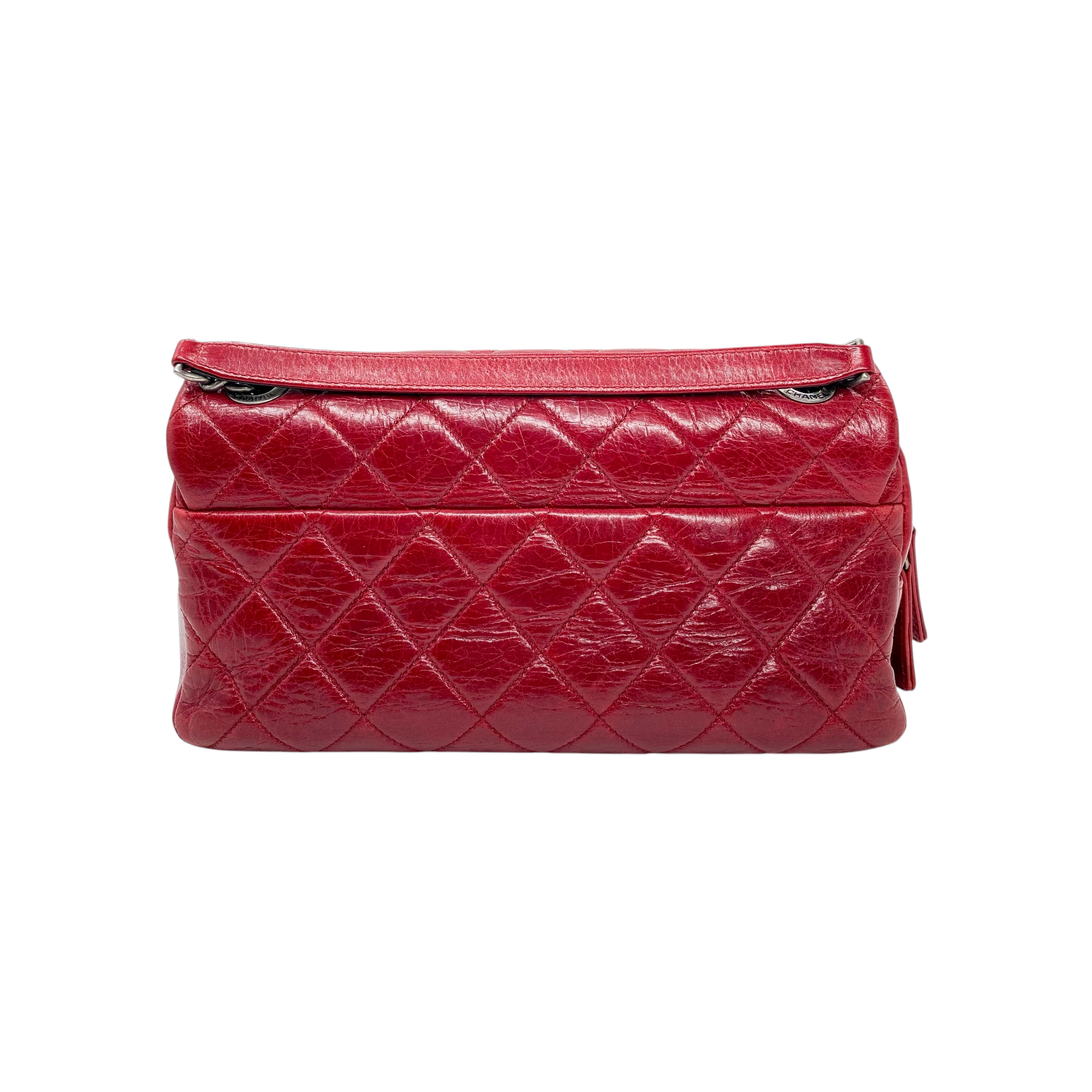 Chanel Red Glazed Duo Color Flap Bag