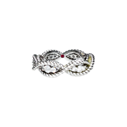 Roberto Coin White Gold Diamond Ruby Inside Ring