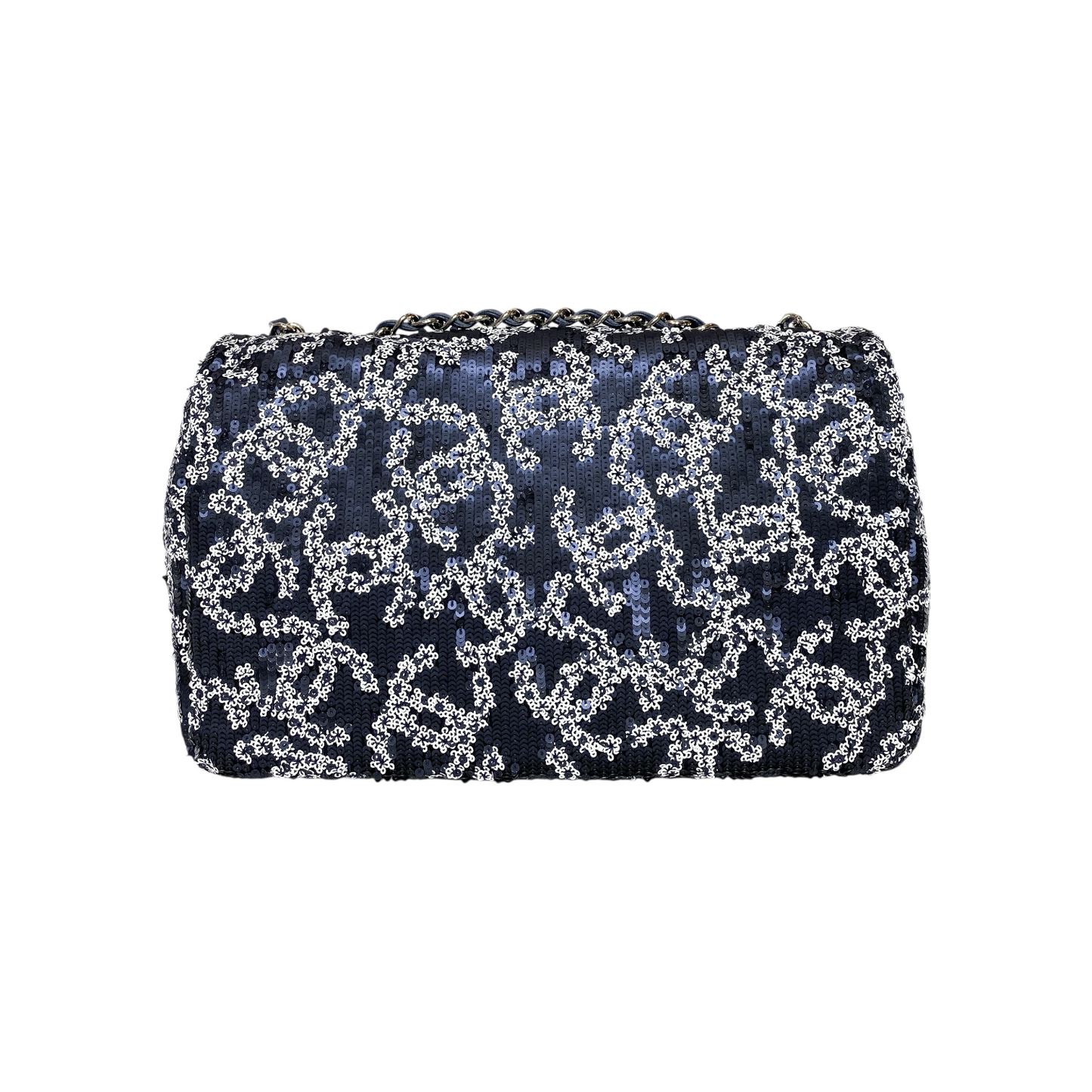 Chanel Navy Sequin CC Flap Bag