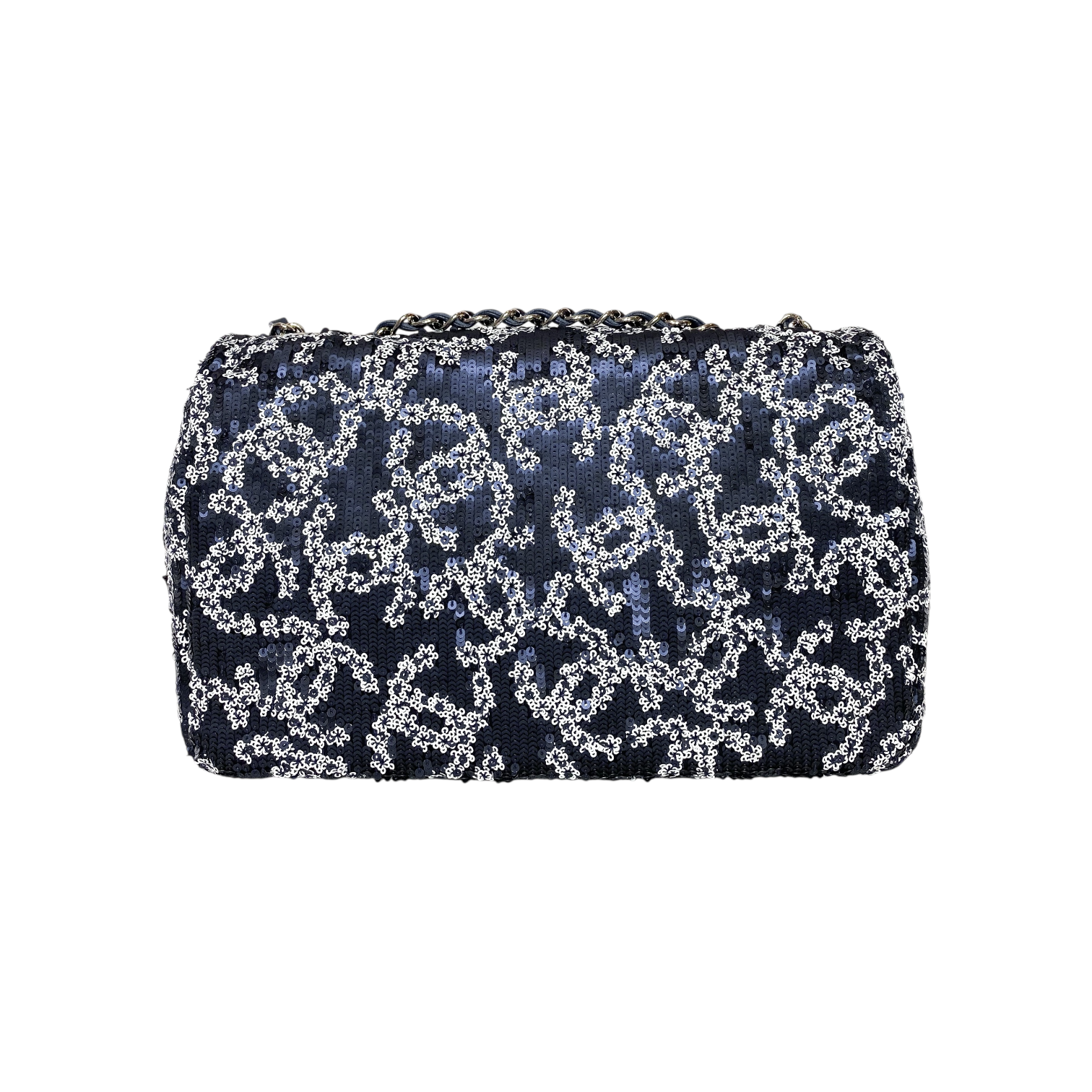 Chanel Navy Sequin CC Flap Bag
