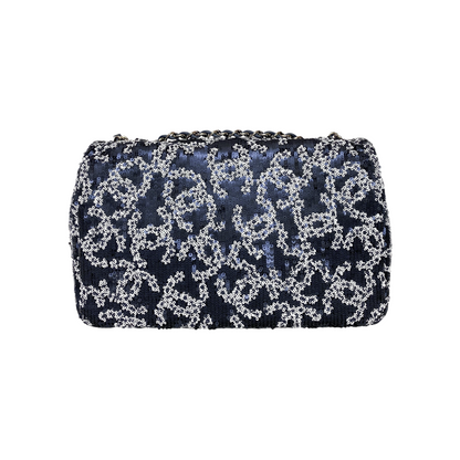 Chanel Navy Sequin CC Flap Bag
