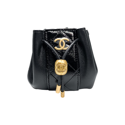 Chanel Black Double Pouch Waist Belt