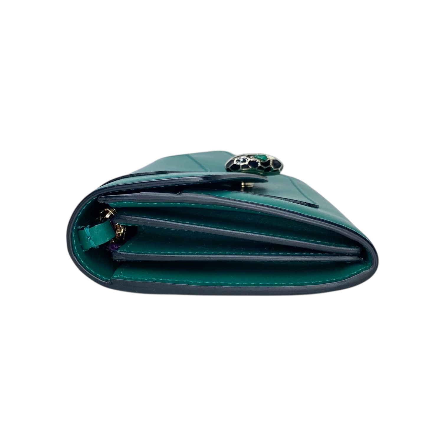 Bvlgari Green Serpenti Forever Wallet on Chain