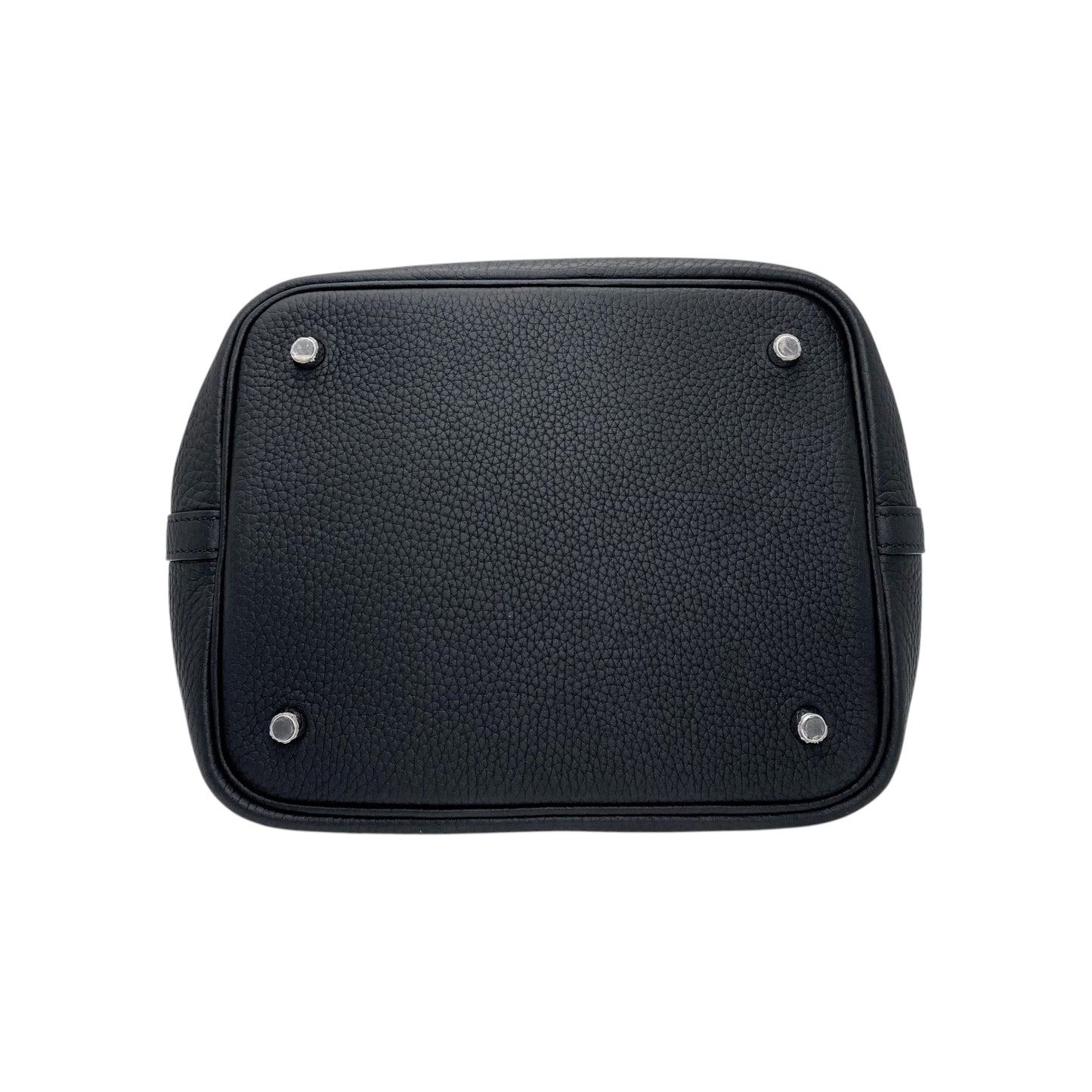 Hermes Picotin 22 Black Clemence Palladium Hardware