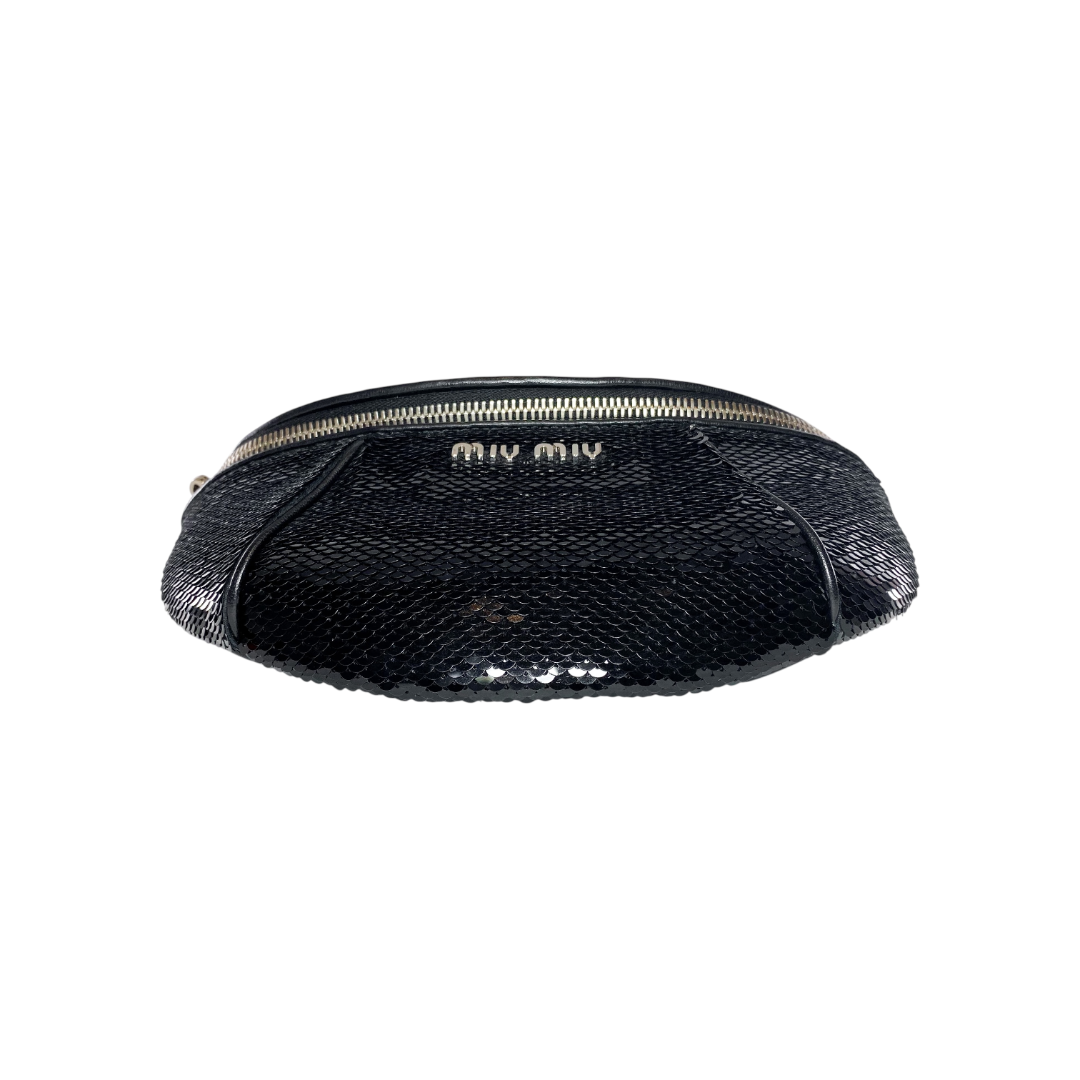 Miu Miu Black Sequin Waist Bag