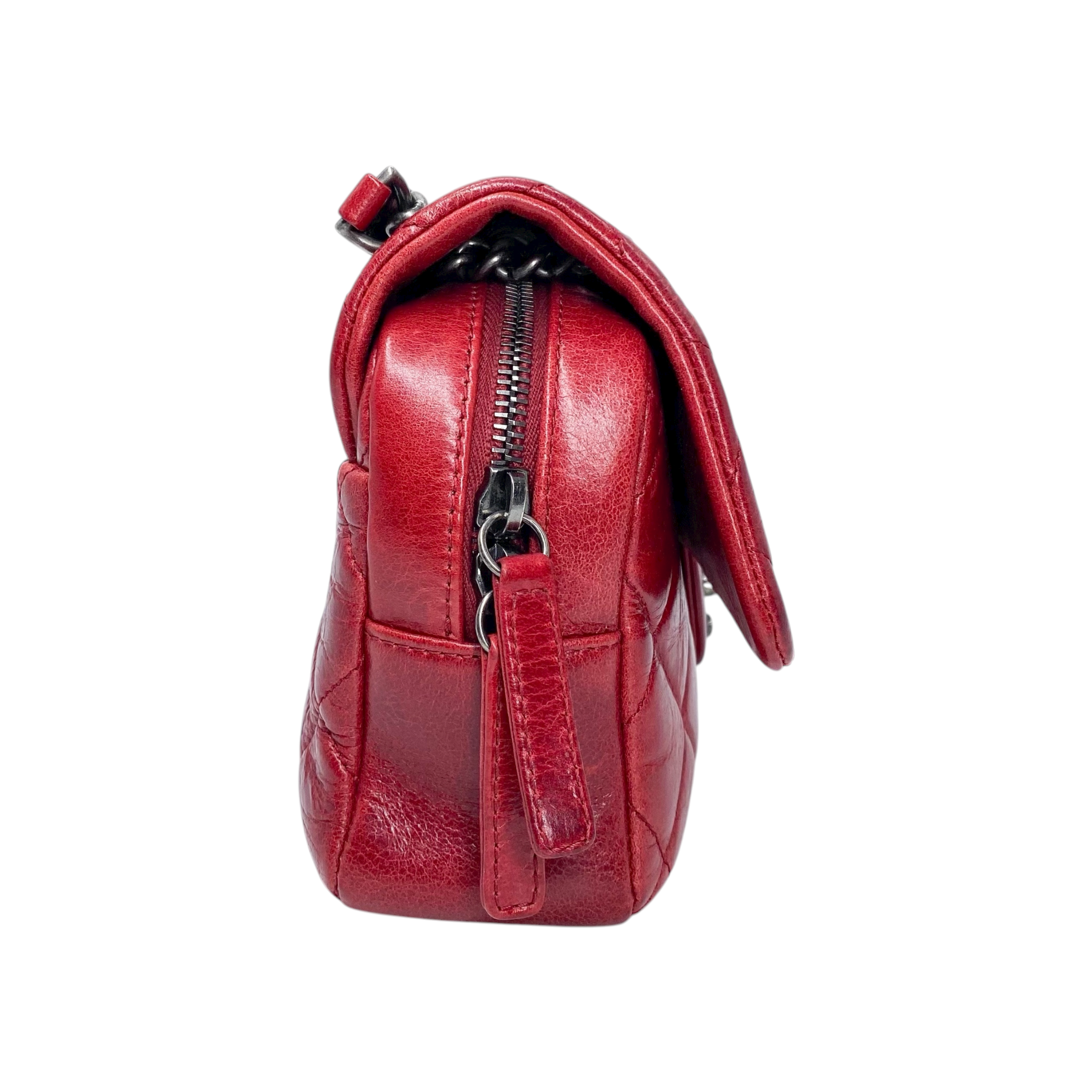 Chanel Red Glazed Duo Color Flap Bag