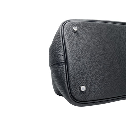 Hermes Picotin 22 Black Clemence Palladium Hardware