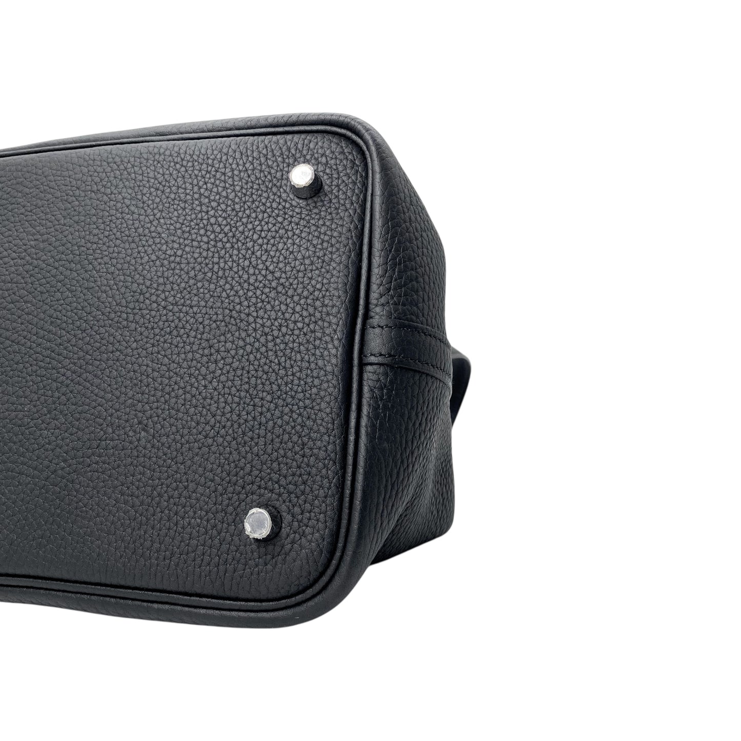 Hermes Picotin 22 Black Clemence Palladium Hardware