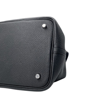 Hermes Picotin 22 Black Clemence Palladium Hardware