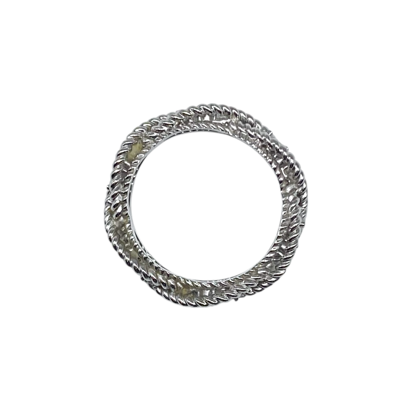 Roberto Coin White Gold Diamond Ruby Inside Ring