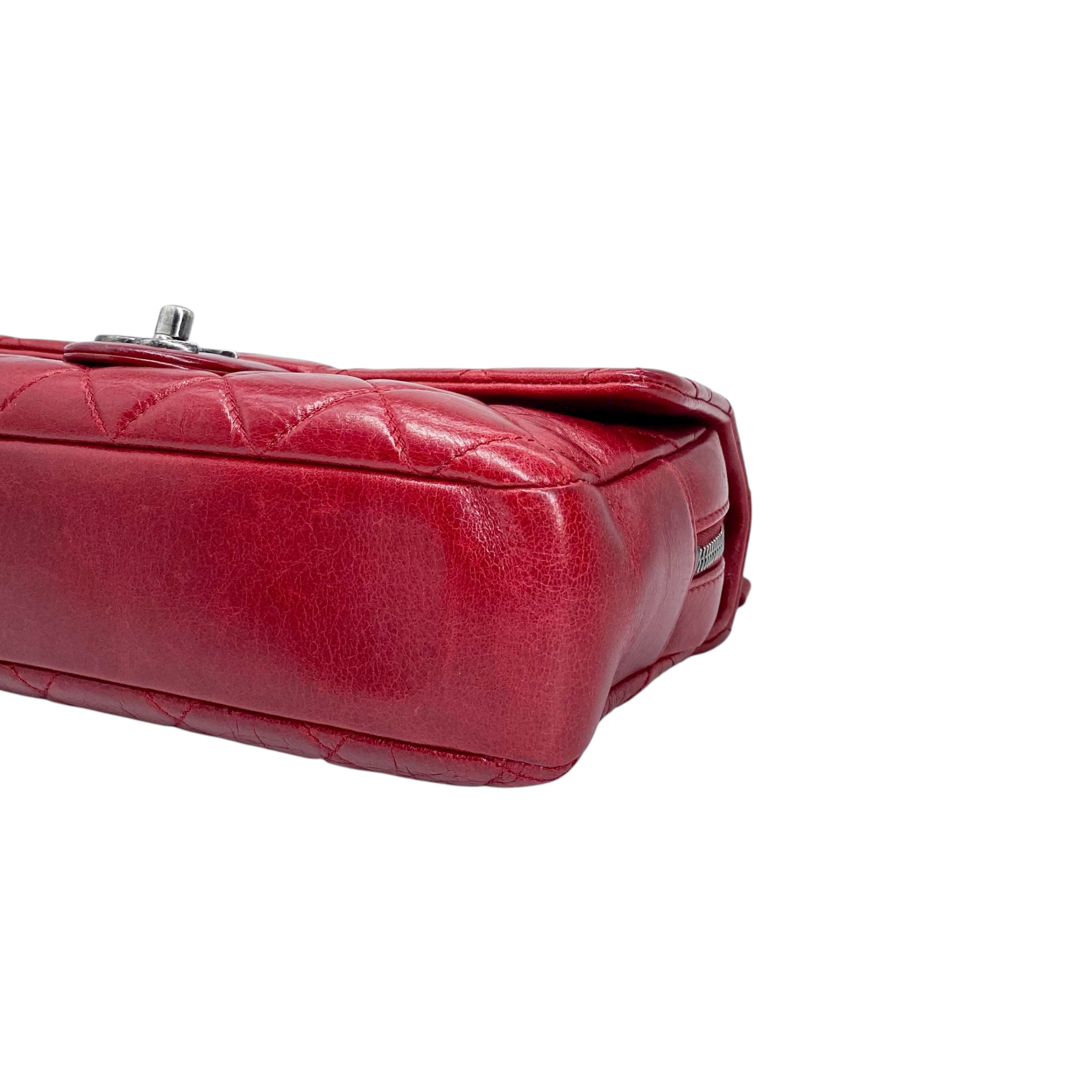 Chanel Red Glazed Duo Color Flap Bag