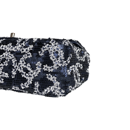 Chanel Navy Sequin CC Flap Bag