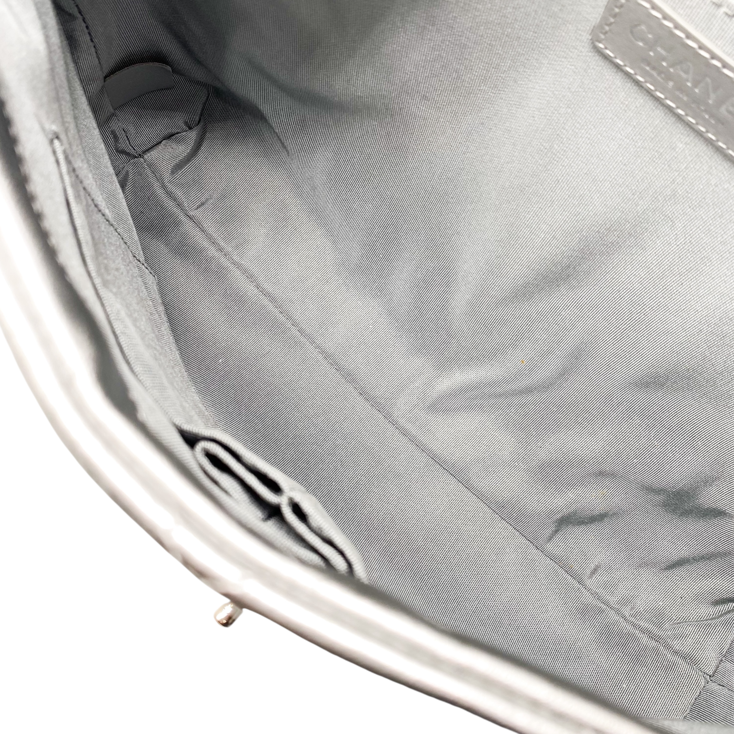 Chanel Silver Big Bang Crackled Flap Bag