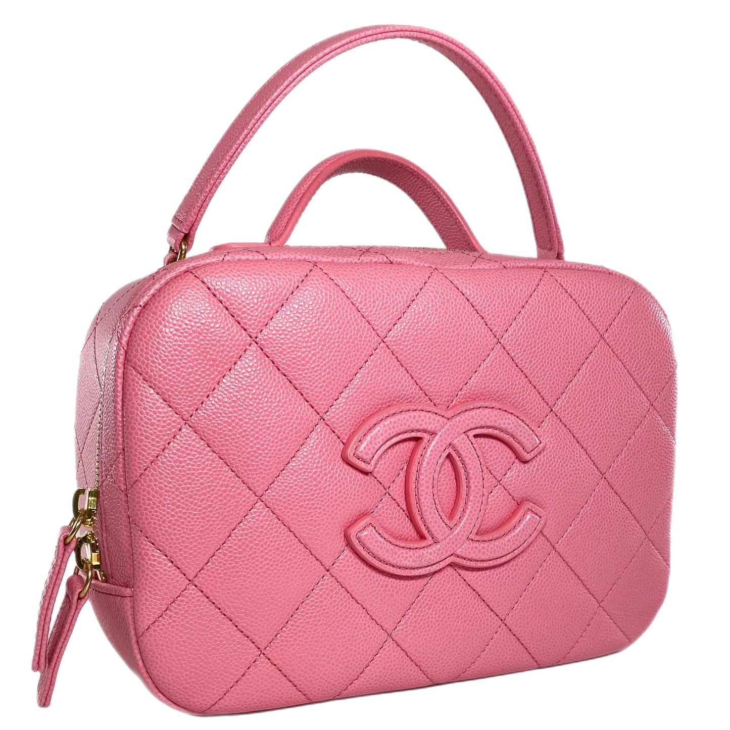 Chanel Pink Caviar Vanity Case