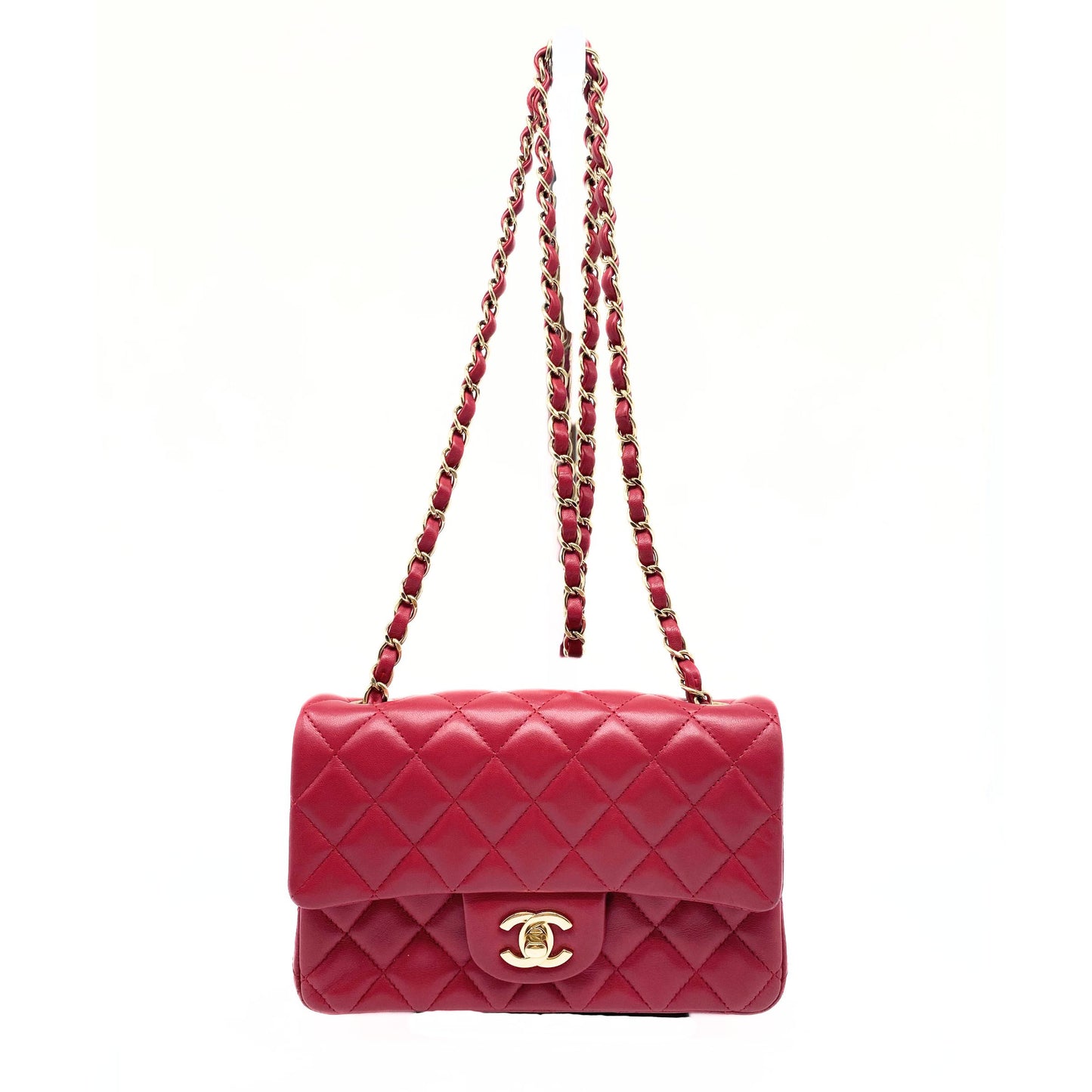Chanel Raspberry Mini Rectangle