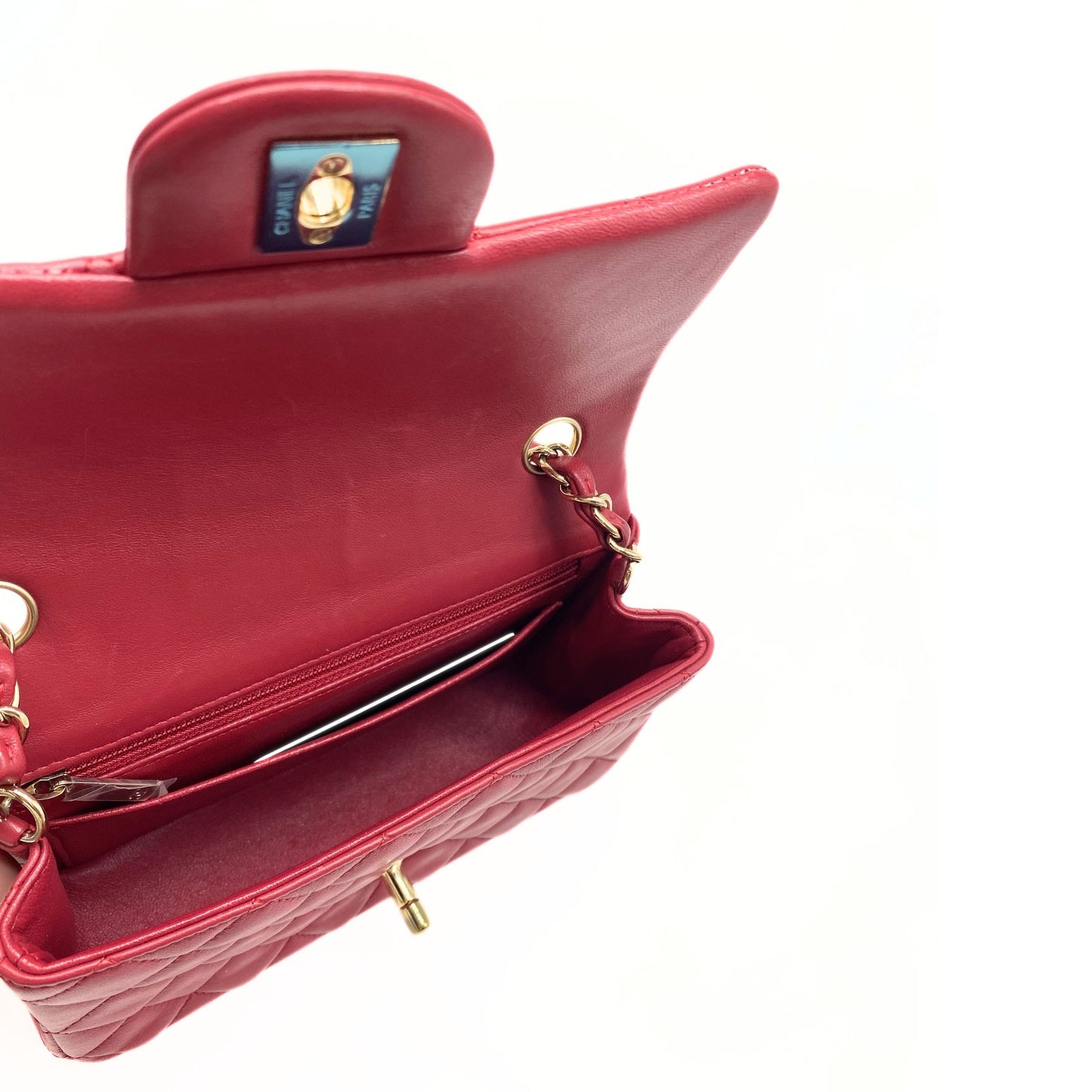 Chanel Raspberry Mini Rectangle