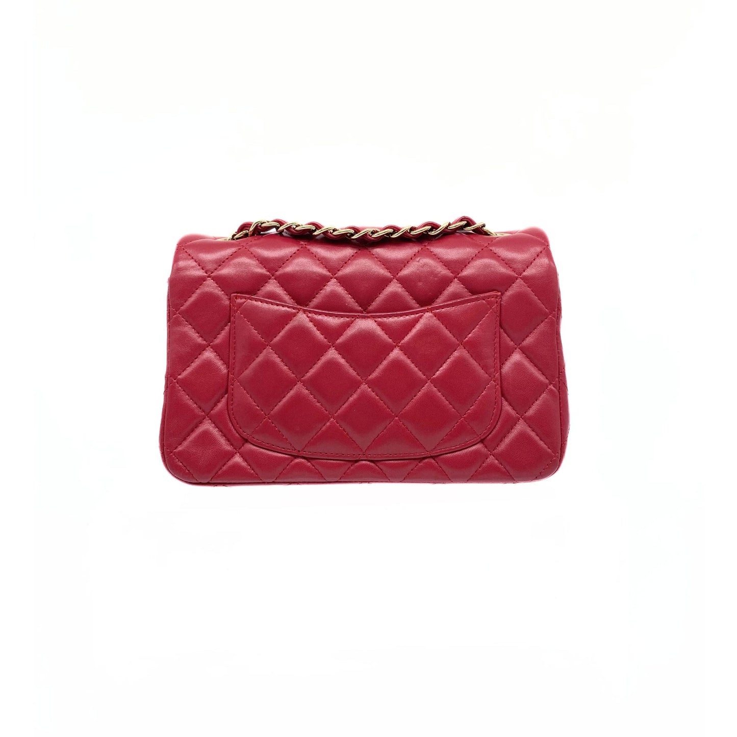 Chanel Raspberry Mini Rectangle