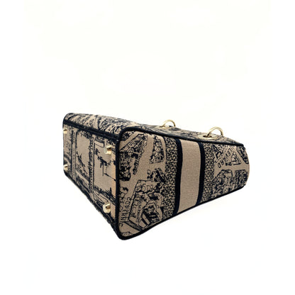 Christian Dior Medium Toile De Jouy Plan De Paris Lady D-Lite