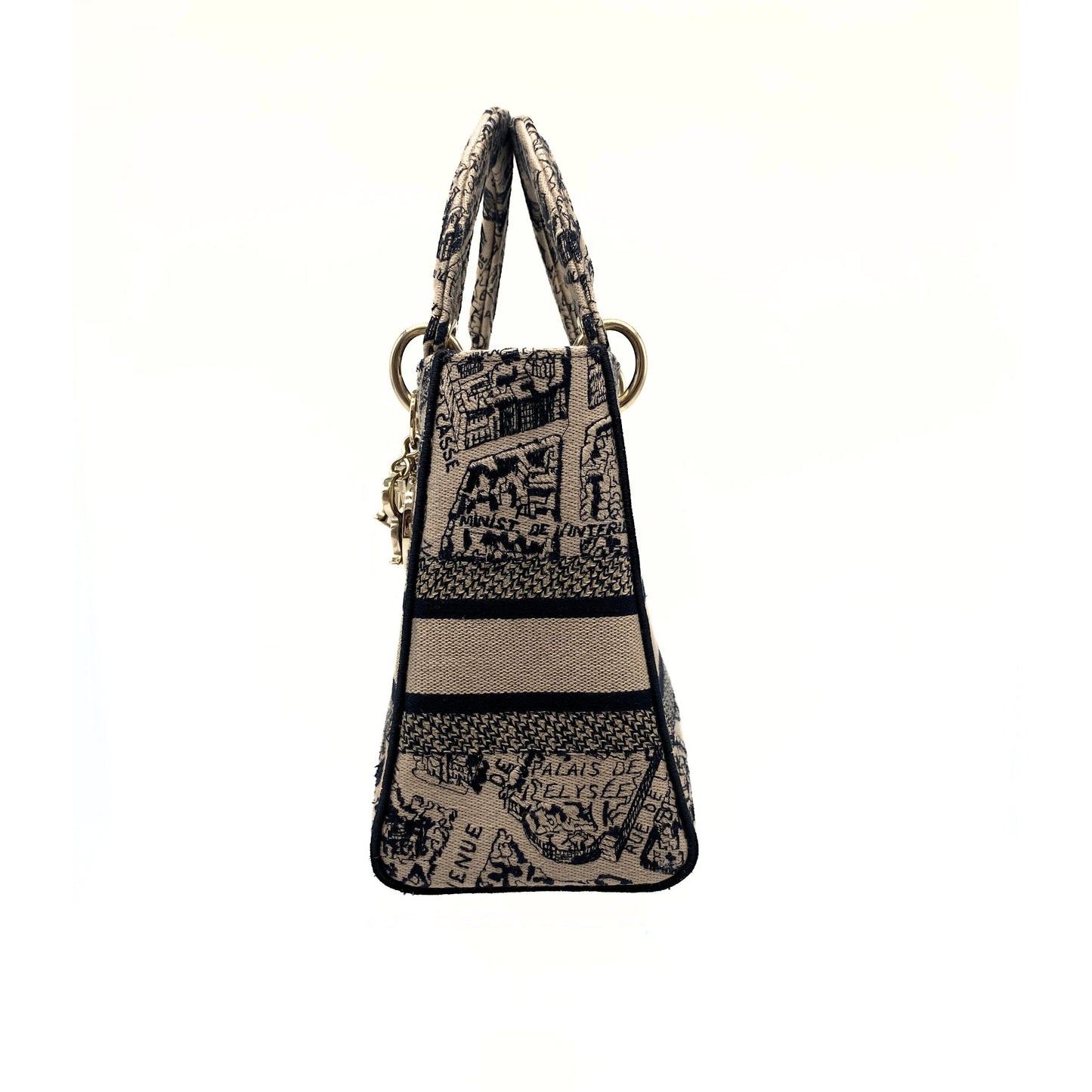 Christian Dior Medium Toile De Jouy Plan De Paris Lady D-Lite