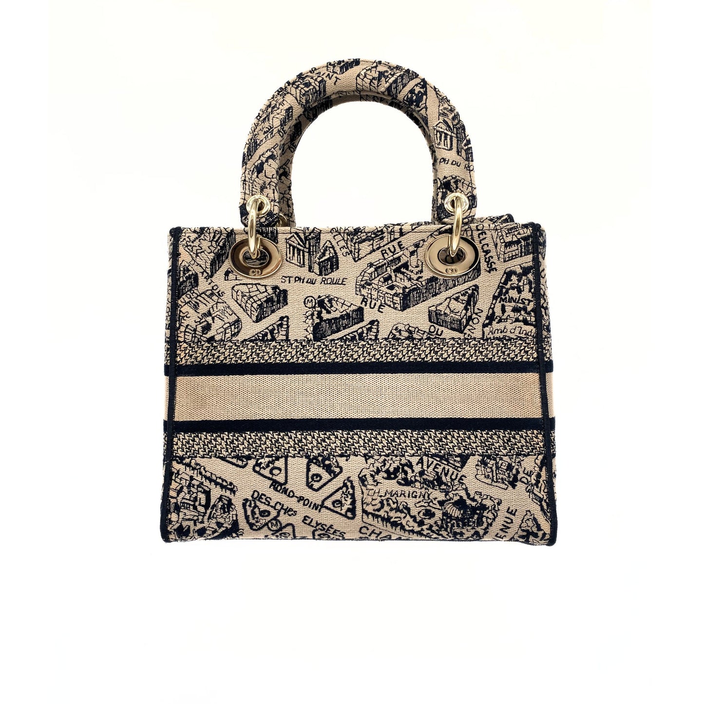 Christian Dior Medium Toile De Jouy Plan De Paris Lady D-Lite