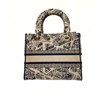 Christian Dior Medium Toile De Jouy Plan De Paris Lady D-Lite