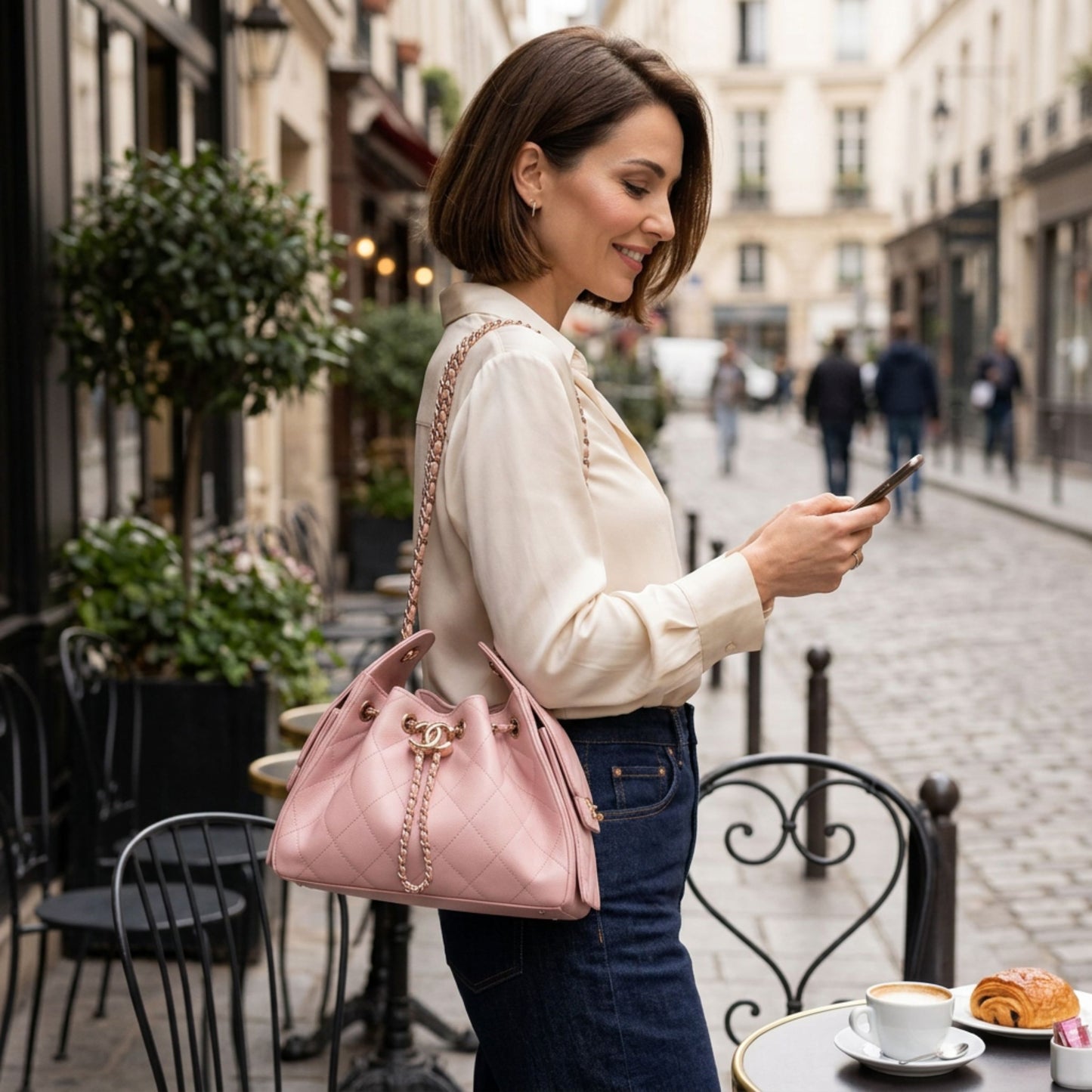 Chanel 25 Pink Mini Caviar Hobo Bag