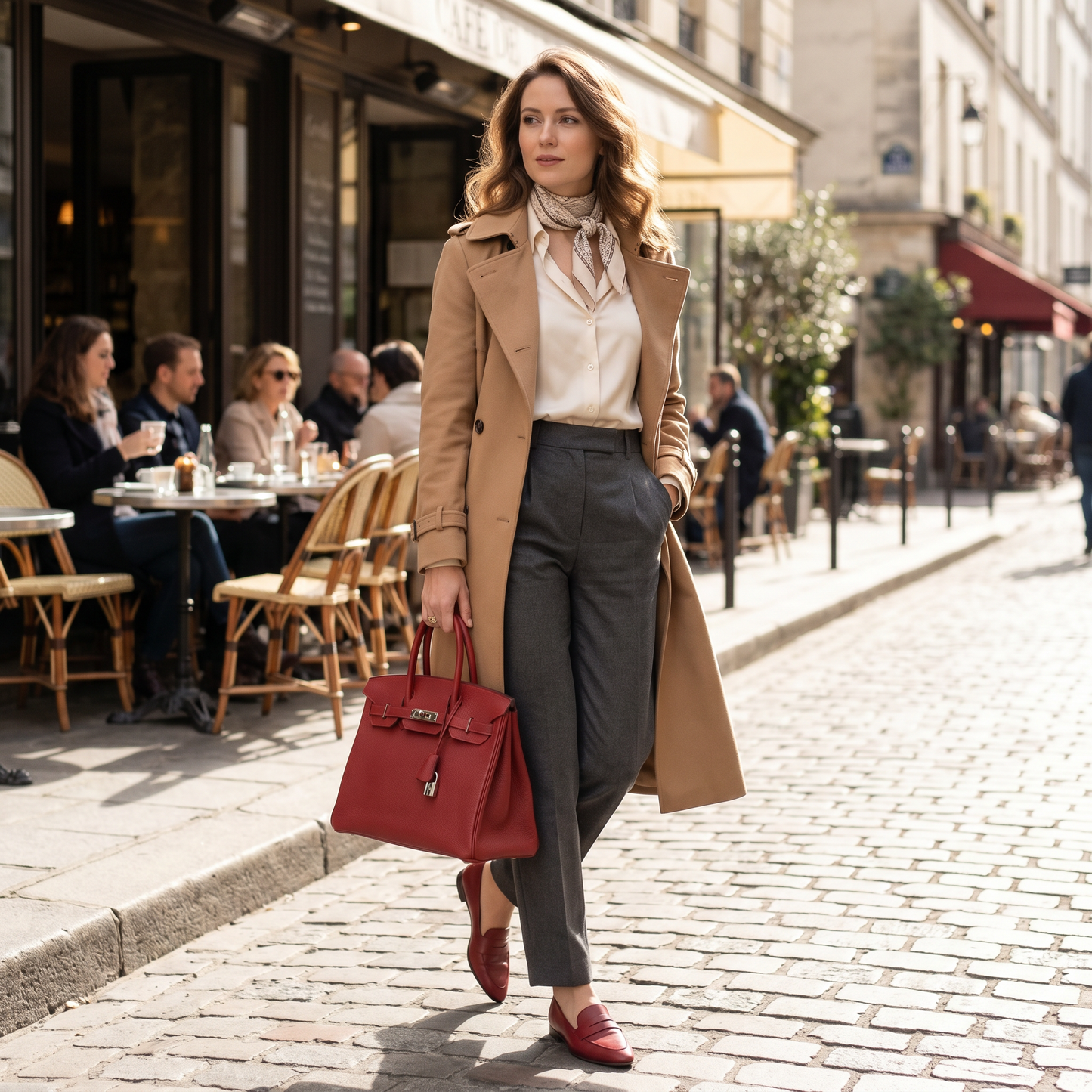 Hermes Birkin 30 Rouge Garance Togo Platinum Hardware