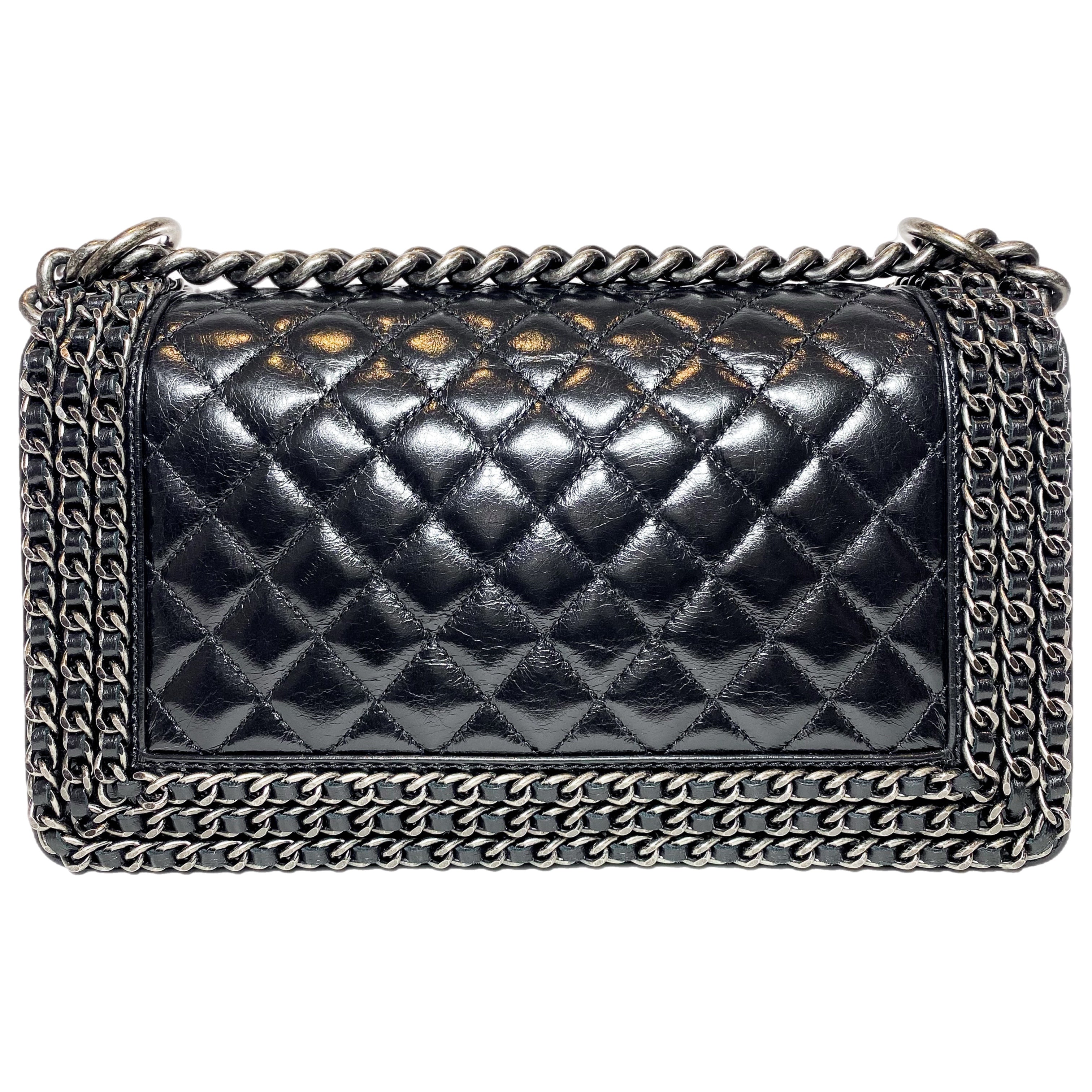 Chanel boy bag on chain on sale