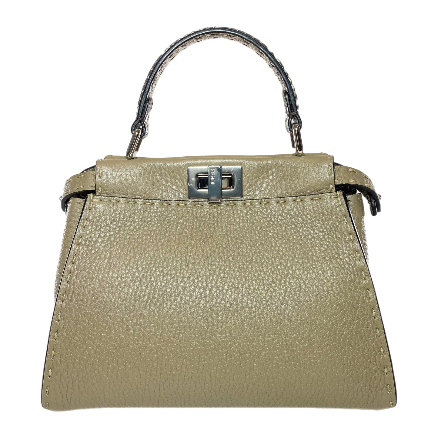 Fendi Taupe Mini Selleria Peekaboo