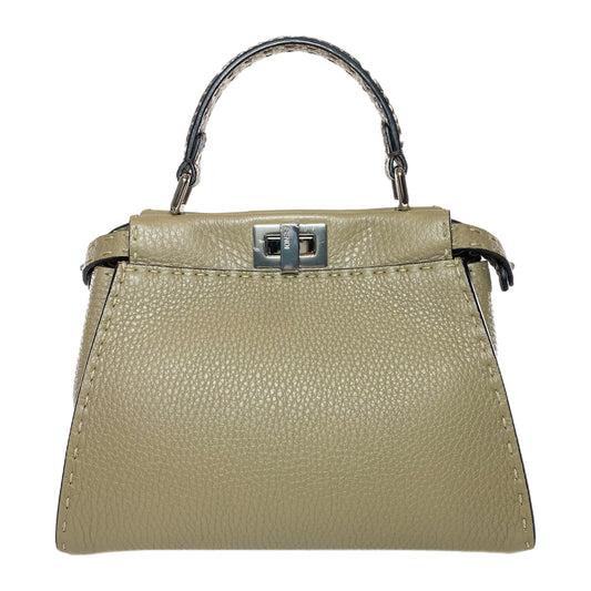 Fendi Taupe Mini Selleria Peekaboo