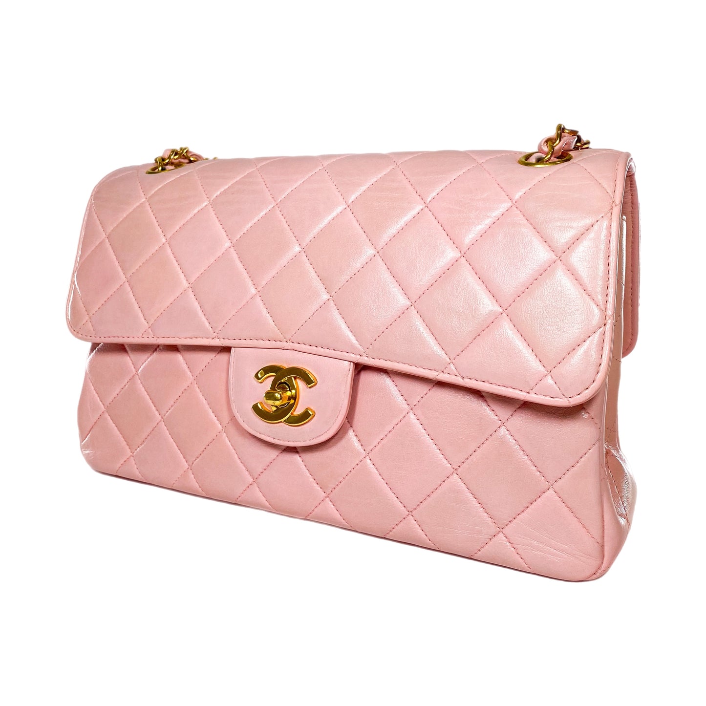 Chanel Pink Double Sided Vintage Jumbo Flap Bag