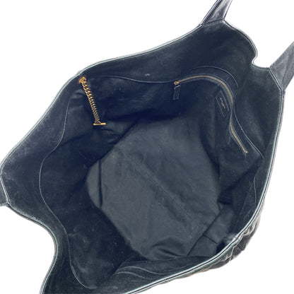 YSL Black Quilted Maxi Icare Shopping Tote